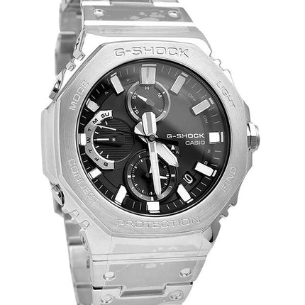 Reloj Casio G-Shock Full Metal analógico con cronógrafo y conexión para teléfono inteligente, esfera negra, resistente al agua,