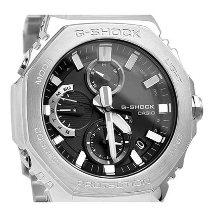 Reloj Casio G-Shock Full Metal analógico con cronógrafo y conexión para teléfono inteligente, esfera negra, resistente al agua,