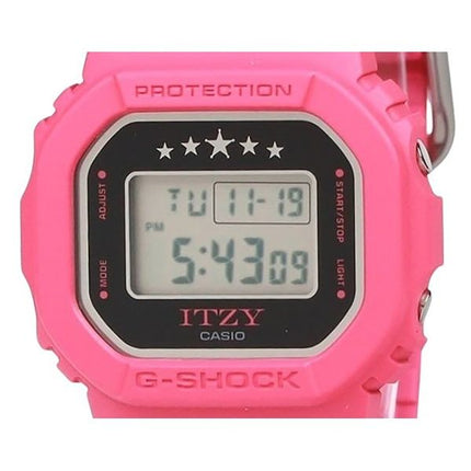 Reloj Casio G-Shock ITZY Collaboration Digital con correa de resina de base biológica, cuarzo GMD-S5610IT-4A, 200 m, para mujer