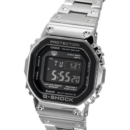 Reloj Casio G-Shock digital totalmente metálico con enlace para smartphone y energía solar GMW-B5000BT-1 200M para hombre