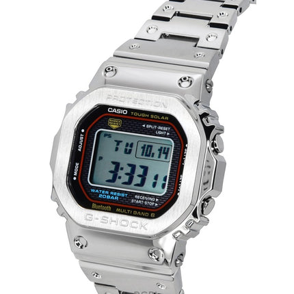Reloj Casio G-Shock GMW-B5000D-1C de acero inoxidable con enlace para smartphone digital totalmente metálico y solar, 200 m, para hombre