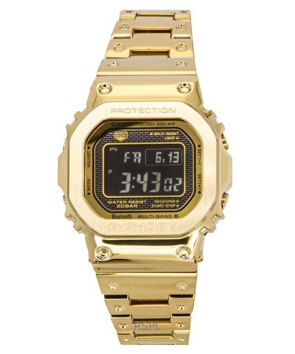 Reloj Casio G-Shock GMW-B5000GD-9 de acero inoxidable con correa de metal y enlace para smartphones, 200 m, solar, para hombre