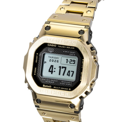 Reloj Casio G-Shock digital dorado, totalmente metálico, con enlace para smartphone, solar, GMW-BZ5000GD-9, 200 m, para hombre