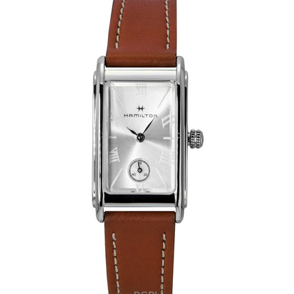 Reloj unisex Hamilton American Classic Ardmore con correa de piel y esfera plateada de cuarzo H11221550