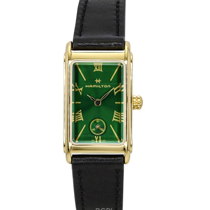 Reloj unisex Hamilton American Classic Ardmore con correa de piel y esfera verde de cuarzo H11261760