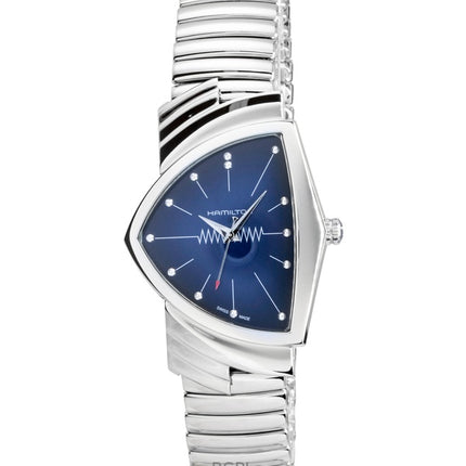 Reloj Hamilton Ventura de acero inoxidable con esfera azul de cuarzo H24411142 para hombre