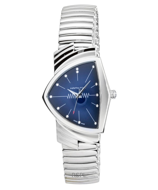 Reloj Hamilton Ventura de acero inoxidable con esfera azul de cuarzo H24411142 para hombre