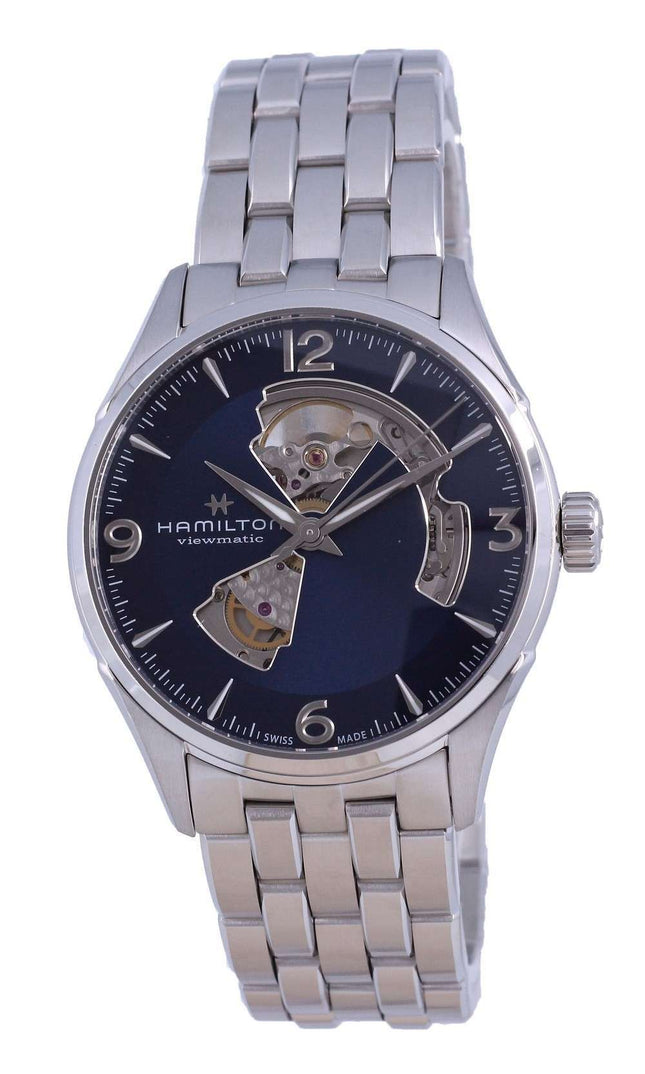 Reloj para hombre Hamilton Jazzmaster de acero inoxidable con corazÃ³n abierto automÃ¡tico H32705141
