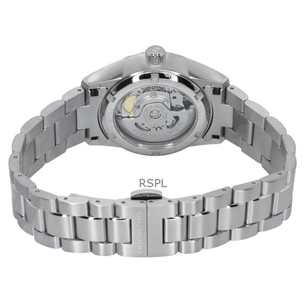 Hamilton Jazzmaster Performer - Reloj automático para hombre (acero inoxidable, esfera azul, H36215140, 100 m)