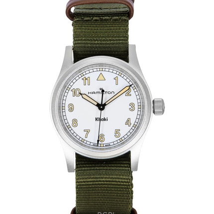Reloj unisex Hamilton Khaki Field H69301910 de cuarzo con correa textil y esfera blanca