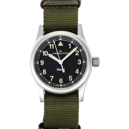 Reloj unisex Hamilton Khaki Field con correa textil y esfera negra de cuarzo H69301930