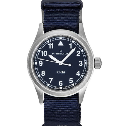 Reloj unisex Hamilton Khaki Field con correa textil y esfera azul de cuarzo H69401940