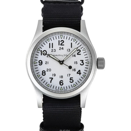Reloj Hamilton Khaki Field H69439910 para hombre, automático, con correa textil y esfera blanca