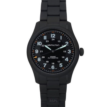 Hamilton Khaki Field PVD Coated Titanium Black Dial Automatic H70215130 Reloj para hombre 100M