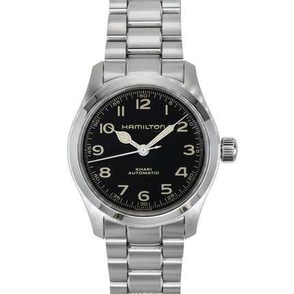 Hamilton Khaki Field Murph - Reloj automático para hombre (acero inoxidable, esfera negra, H70405130, 100 m)