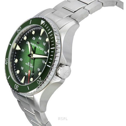Hamilton Khaki Navy Scuba Reloj automático de buceo de acero inoxidable con esfera verde H82525160 300M para hombre