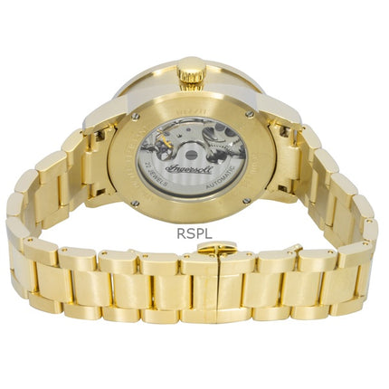 Reloj Ingersoll The Jazz automático de acero inoxidable con esfera esquelética dorada I07711 para hombre