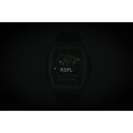 Reloj Ingersoll The Challenger I12301 automático para hombre con correa de caucho y esfera esquelética negra