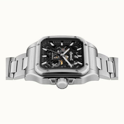 Reloj para hombre Ingersoll The Ollie de acero inoxidable con esfera esquelética negra y automático I14501