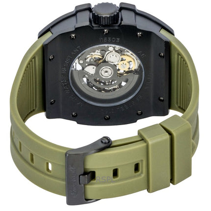 Reloj Ingersoll The Play I15303 automático para hombre con correa de poliuretano y esfera esqueletizada verde