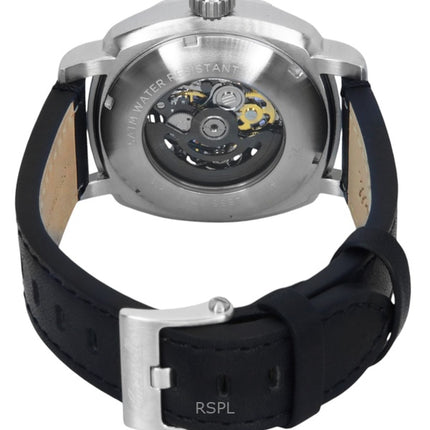 Reloj Ingersoll The Outrider automático para hombre, correa de cuero, esfera esquelética negra, I16401