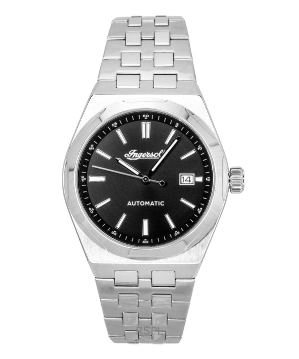 Reloj Ingersoll The Rider automático de acero inoxidable con esfera negra I16801 para hombre