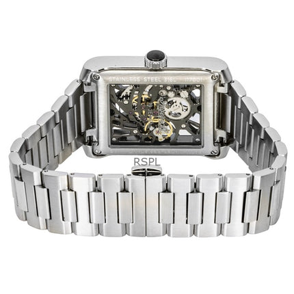 Reloj Ingersoll The Spur de acero inoxidable con esfera esquelética negra, automático, I17001 para hombre