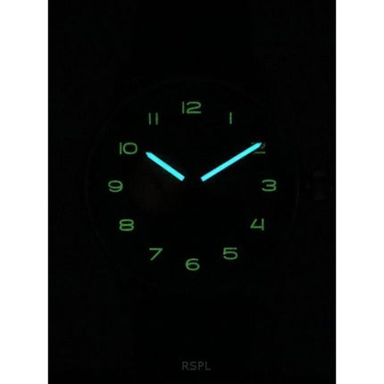 Reloj automático Iron Annie G38 con correa de cuero y esfera negra 53682 100M para hombre