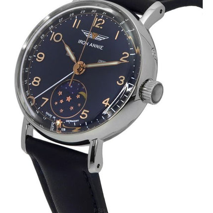 Iron Annie Amazonas ImpresiÃ³n Fase lunar Esfera azul Cuarzo 59774 Reloj para mujer