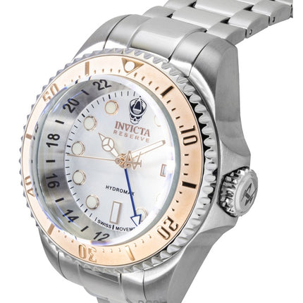 Reloj de buceo Invicta Hydromax de acero inoxidable con esfera plateada de cuarzo 16964 1000M para hombre