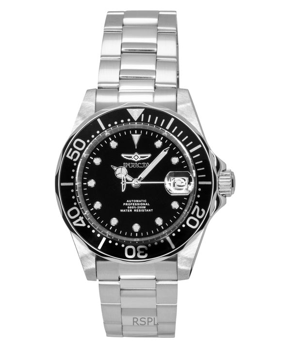 Reloj Invicta Pro Diver 17039 automático de acero inoxidable con esfera negra para hombre, 200 m
