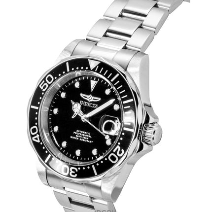 Reloj Invicta Pro Diver 17039 automático de acero inoxidable con esfera negra para hombre, 200 m