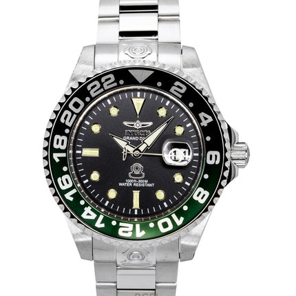 Reloj Invicta Pro Diver de acero inoxidable con esfera negra, cuarzo, 21866, 300 m, para hombre