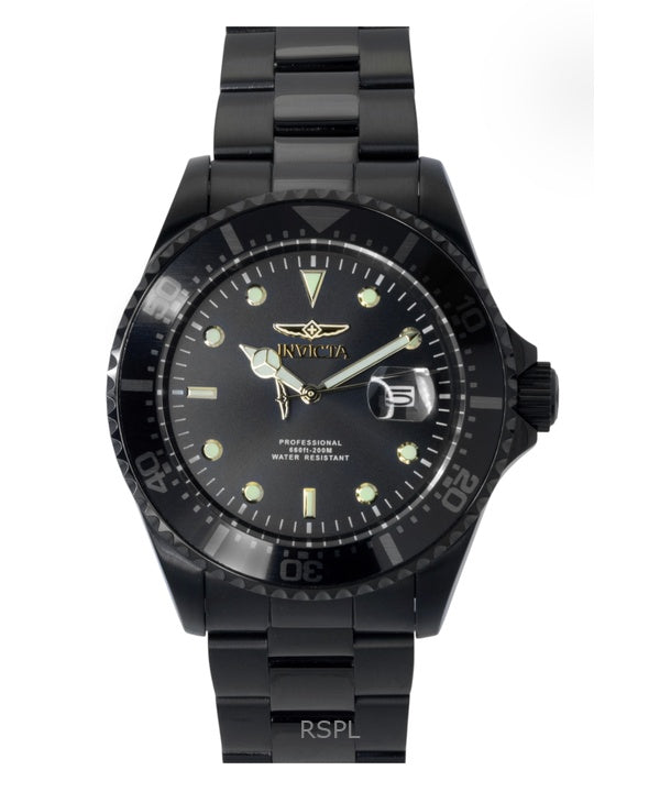 Reloj Invicta Pro Diver Zager Exclusive de acero inoxidable con esfera negra de cuarzo 23402 200M para hombre