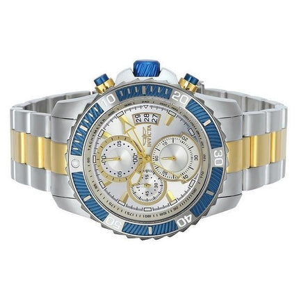 Reloj para hombre Invicta Pro Diver cronógrafo de dos tonos de acero inoxidable con esfera plateada y cuarzo 23994 100M