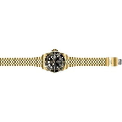 Reloj Invicta Pro Diver de acero inoxidable dorado con esfera negra, cuarzo 30614, 100 m, para hombre