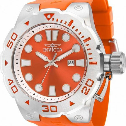 Reloj Invicta Pro Diver con correa de silicona y esfera naranja de cuarzo 36997 100M para hombre