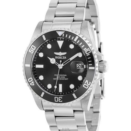 Reloj Invicta Pro Diver de acero inoxidable con esfera negra y cuarzo Diver's 37149 200M para mujer
