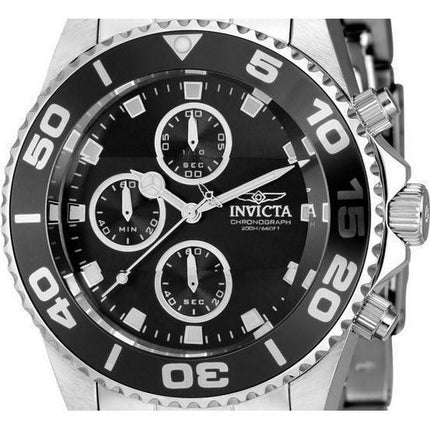 Invicta Pro Diver Cronógrafo Esfera negra Cuarzo Diver's 43405 200M Reloj para hombre