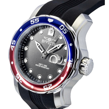 Reloj Invicta Pro Diver de cuarzo con correa de silicona, esfera negra y bisel Pepsi 45735, 200 m, para hombre