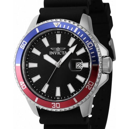 Reloj Invicta Pro Diver con correa de silicona y esfera negra de cuarzo 46131 para hombre