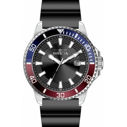 Reloj Invicta Pro Diver con correa de silicona y esfera negra de cuarzo 46131 para hombre