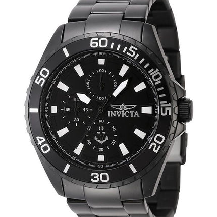 Reloj para hombre Invicta Ocean Voyage cronógrafo de acero inoxidable con esfera negra y cuarzo 46284