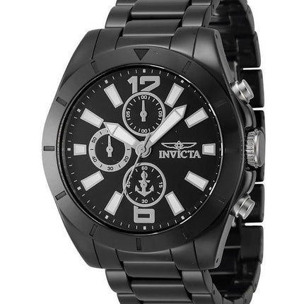 Invicta Ocean Voyage Chronograph Ceramic Bracelet Black Dial Quartz 46298 100M Men's Watch