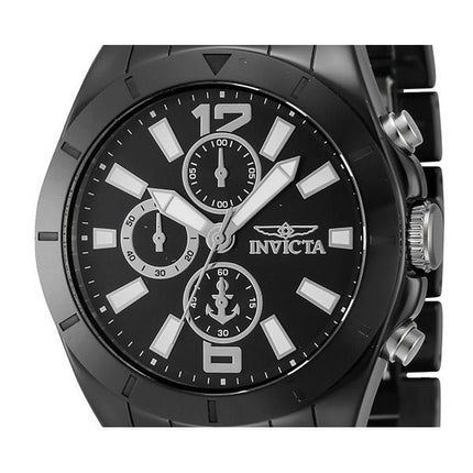 Invicta Ocean Voyage Chronograph Ceramic Bracelet Black Dial Quartz 46298 100M Men's Watch
