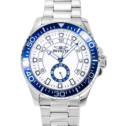 Reloj Invicta Pro Diver de acero inoxidable con esfera blanca de cuarzo 47124 para hombre