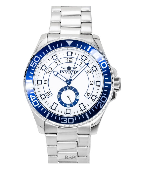 Reloj Invicta Pro Diver de acero inoxidable con esfera blanca de cuarzo 47124 para hombre