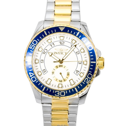 Reloj Invicta Pro Diver de cuarzo en dos tonos, acero inoxidable y esfera blanca 47127 para hombre