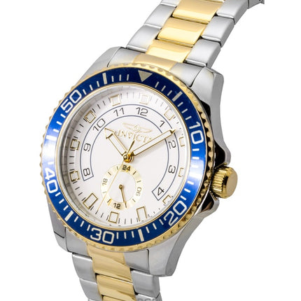 Reloj Invicta Pro Diver de cuarzo en dos tonos, acero inoxidable y esfera blanca 47127 para hombre