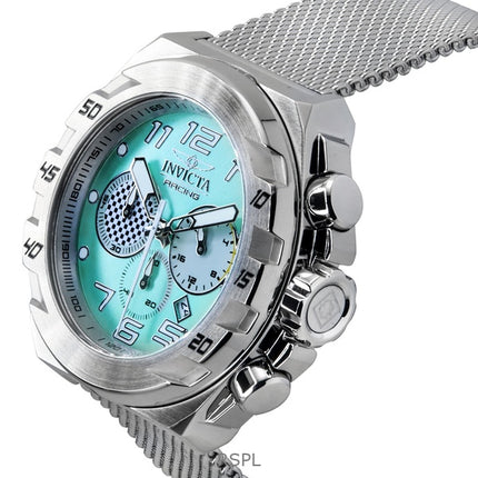 Reloj de cuarzo Invicta Racing 47202 para hombre con esfera turquesa y acero inoxidable